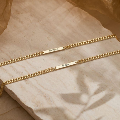 Custom Name Bar Bracelet