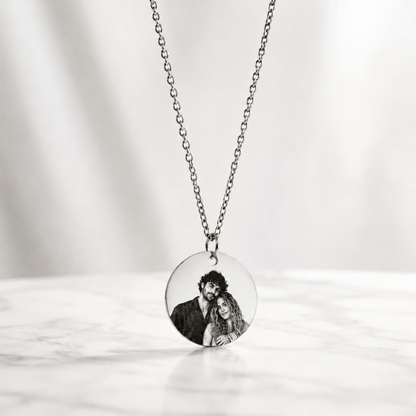 Custom Engraved Portrait Necklace