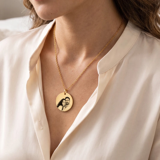 Custom Engraved Portrait Necklace