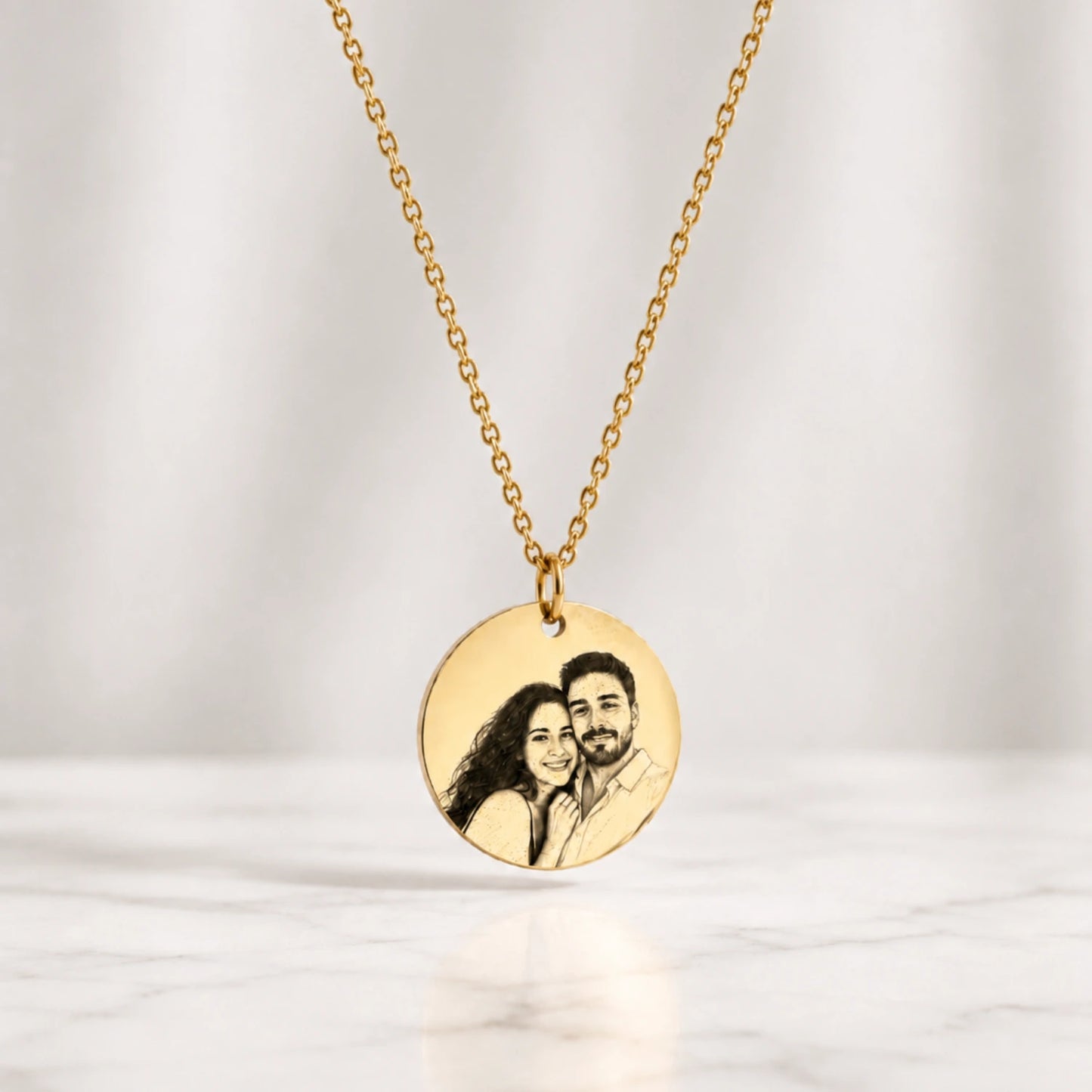 Custom Engraved Portrait Necklace