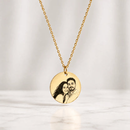 Custom Engraved Portrait Necklace