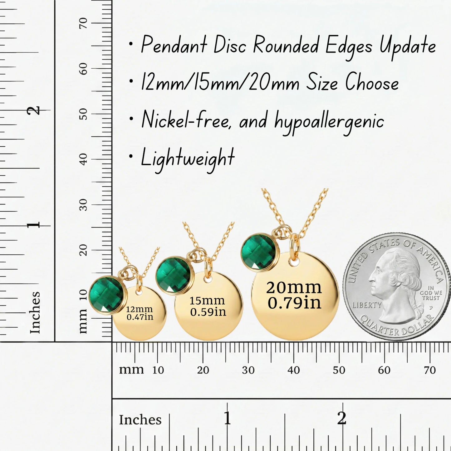 Custom Birthstone Name Necklace