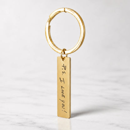 Actual Handwriting Keychain