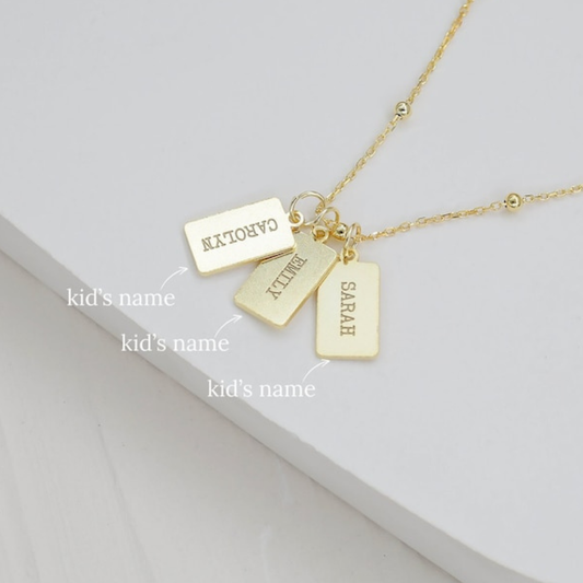 Personalized Multiple Bar Kids Name Necklace