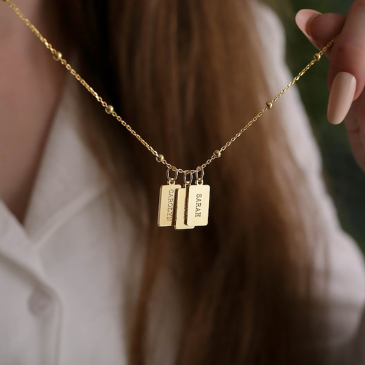 Personalized Multiple Bar Kids Name Necklace