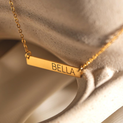 Custom Engraved Bar Necklace
