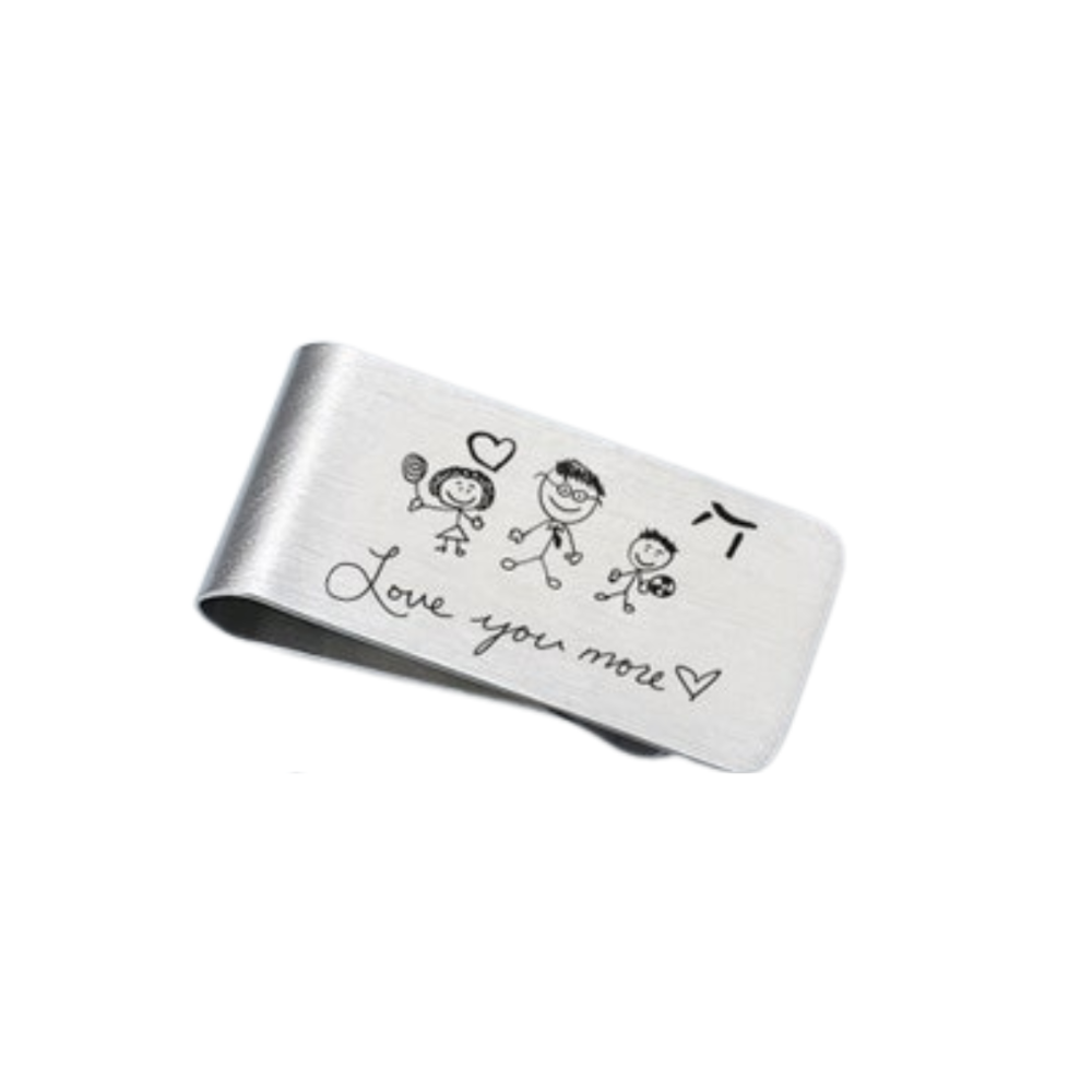 Personalized Money Clip Childrens Drawing