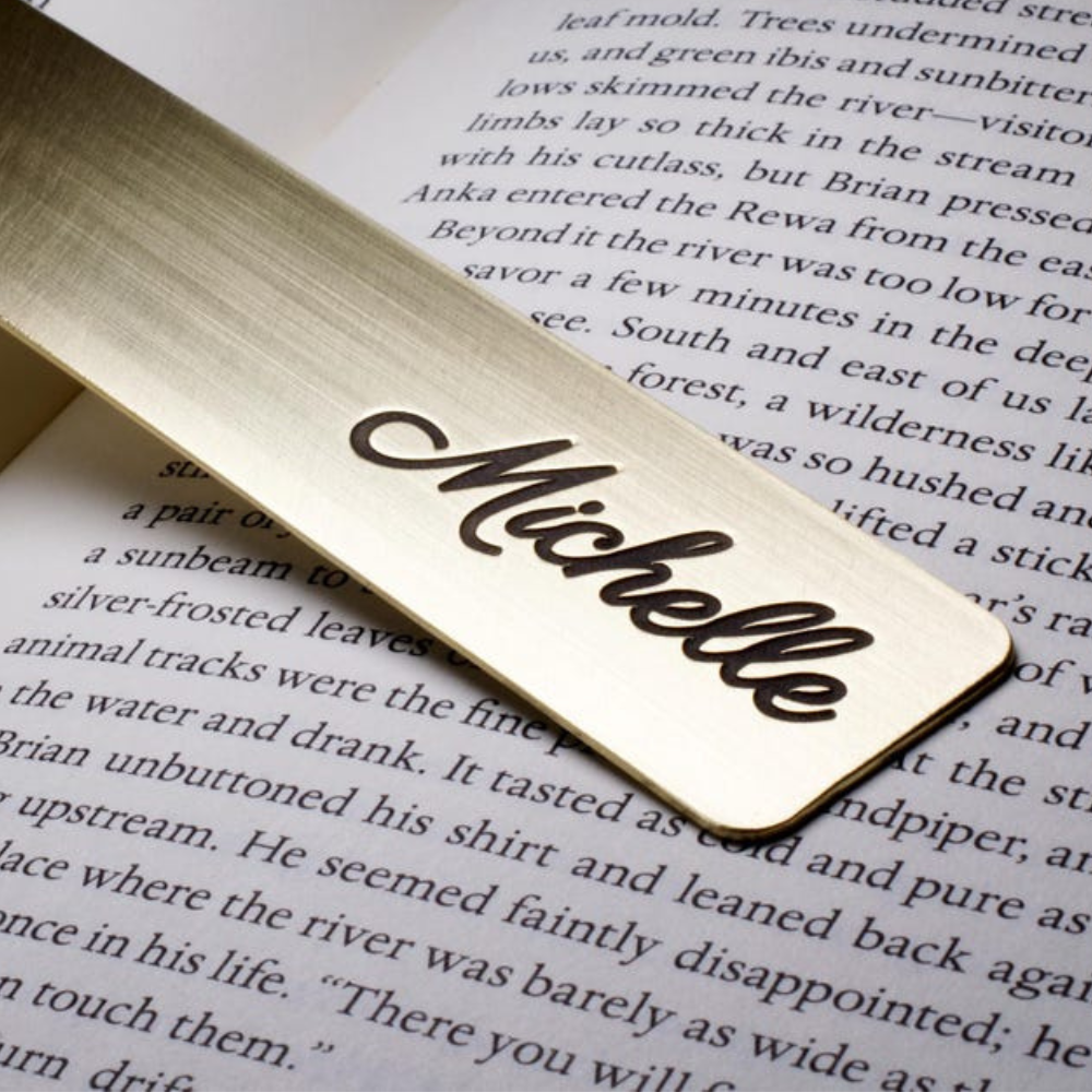 Personalized Metal Name Bookmark