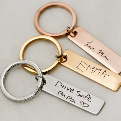Personalized Childrens Handwriting Keychain