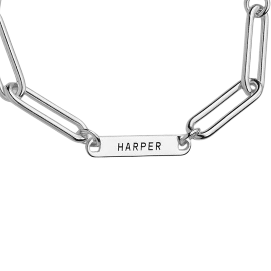 Name Paperclip Chain Bracelet